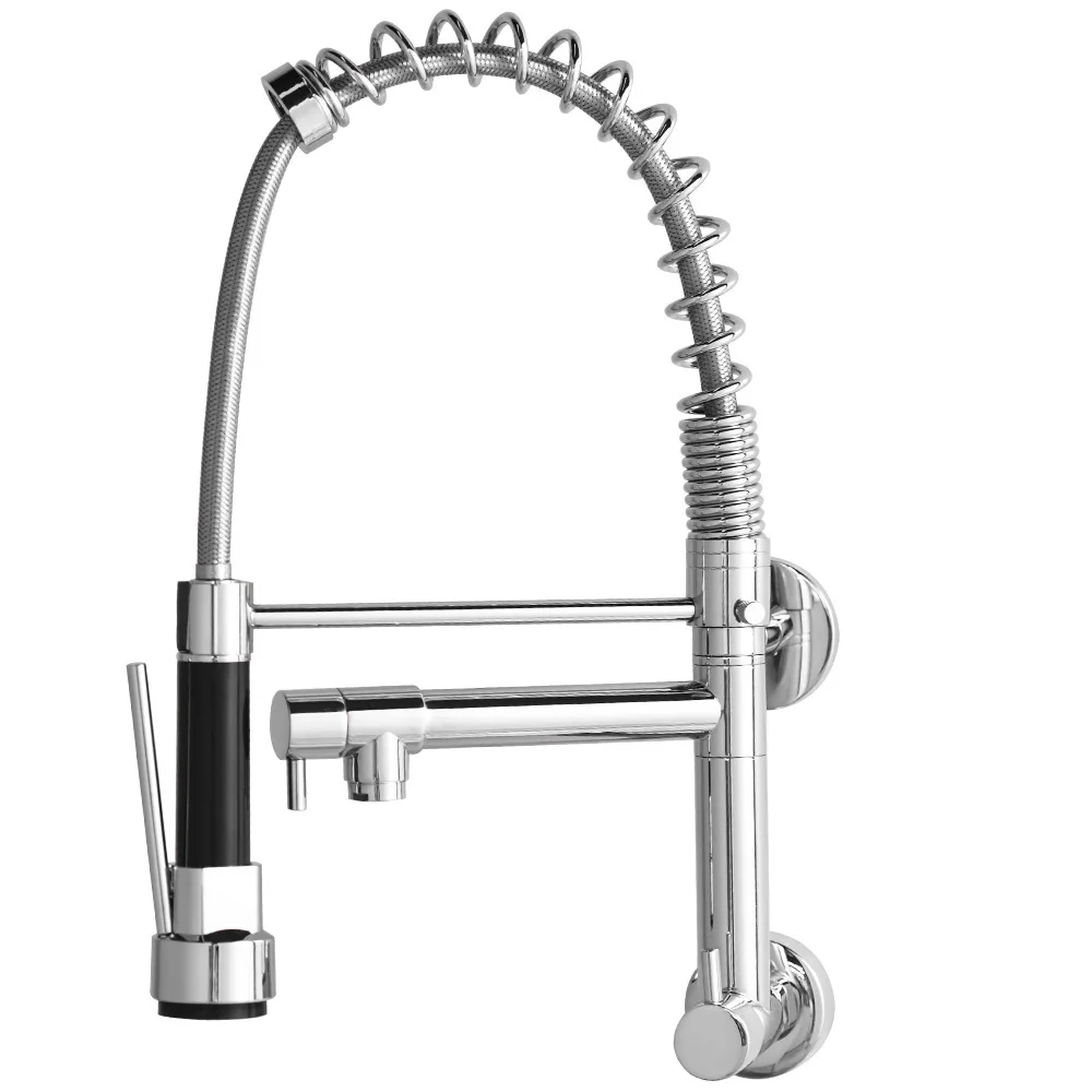 

2 Colors Brass Material Hot & Cold Water Spring Kitchen Tap