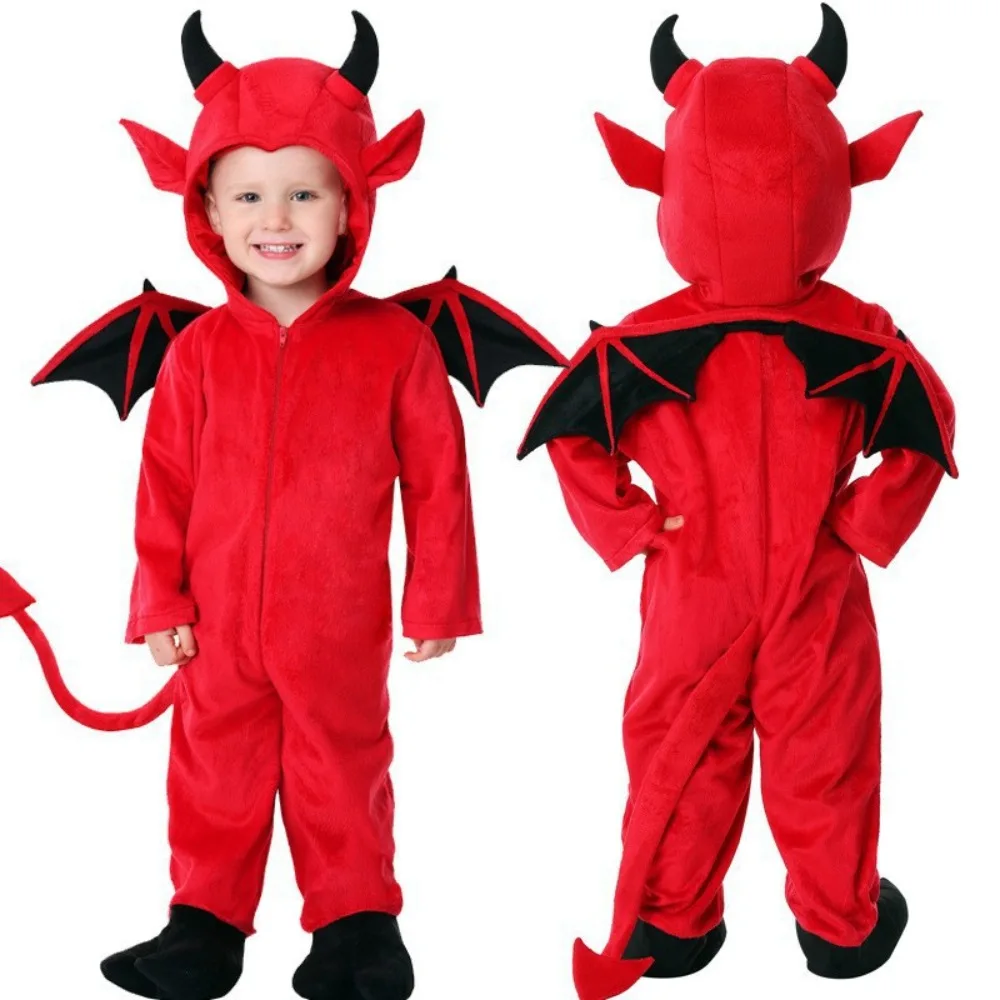 Children Cosplay Costume Halloween Children's Costumes Cute Little Devil Bat Performance Clothes Boys Girls Role-playing Vampire