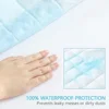 100% Waterproof Fitted Bed Sheet A-Class Clip Cotton Quilted Mattress Cover Protector with Elastic Band Queen King Size Decor 3