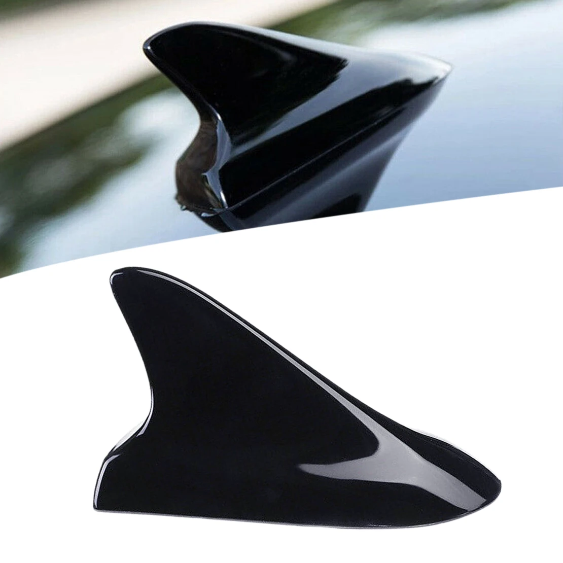 Car Exterior Roof Shark Fin Antenna Receiver Aerial Cover Trim Black