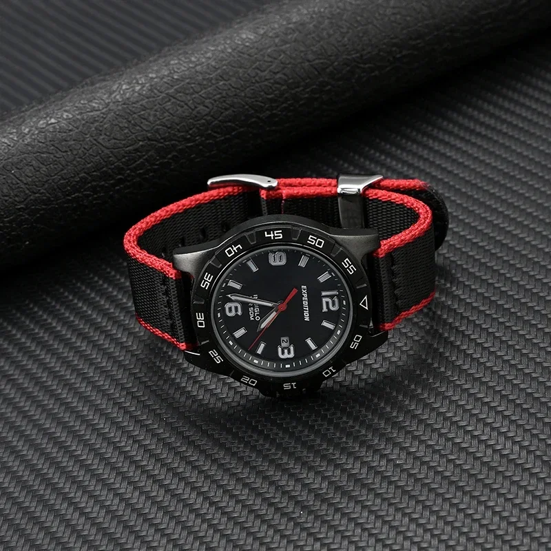 Premium Thick Canvas Nylon Quick Release Watch Strap - Army Style Unisex Accessory