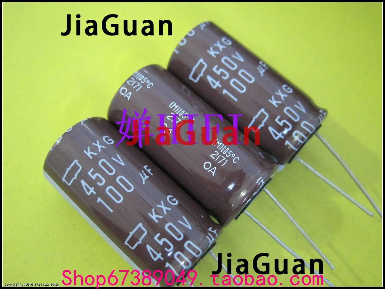 Nippon Kxg 450v100uf 18x35 mm Ncc Capacitor Eletrolítico 100uf 450v Chemi-con Kxg 450v 100uf 10 Peças Novo - Image 2