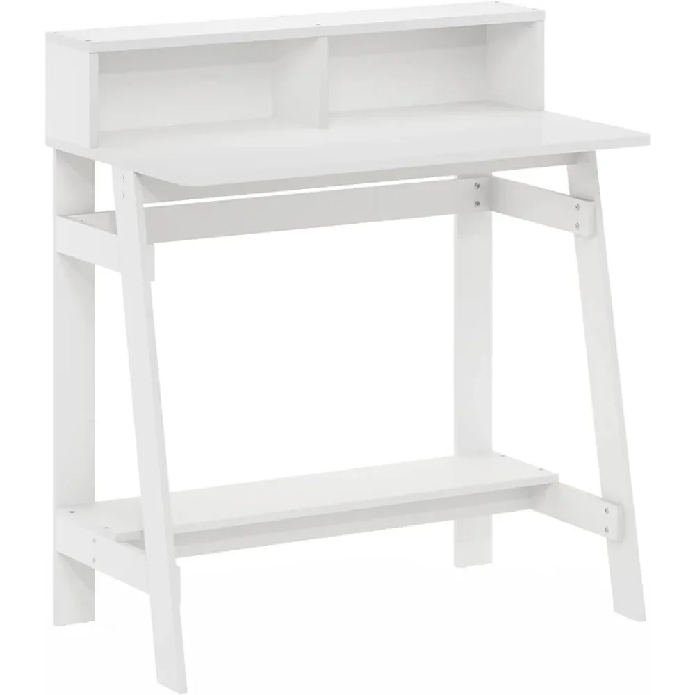 Simplistic A Frame Computer Desk, Regular, White 6