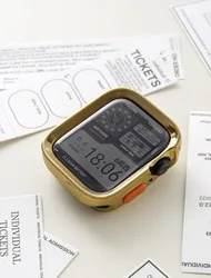 Premium Anti - Drop Matte Silicone Bumper Case for 49mm  Ultra (Plating Gold)