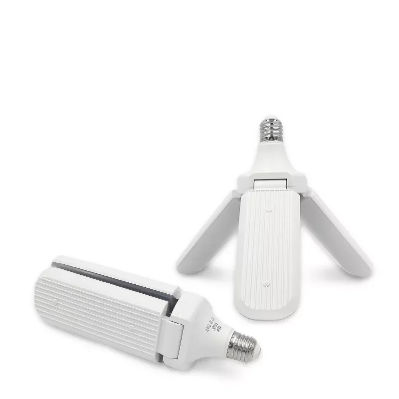 LED 전구 45W E27 220V 30W 60W 홈 에너지 절약 고휘도 펜던트 조명, 접이식 팬 블레이드 LED 차고 조명
