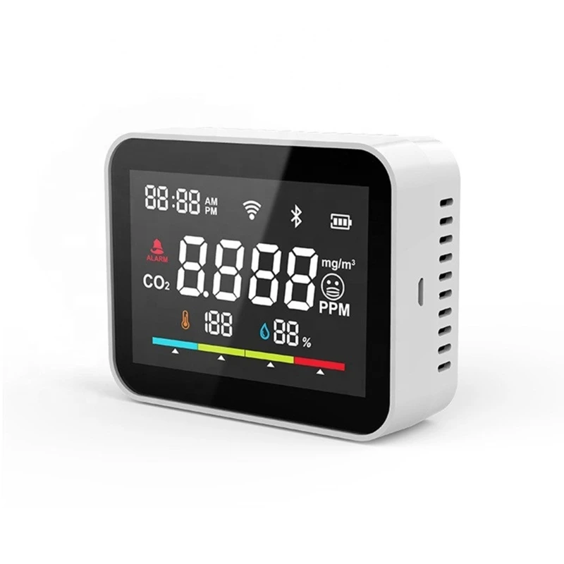 

Детектор углекислого газа качества воздуха Интеллектуальный датчик температуры и влажности Wi-Fi