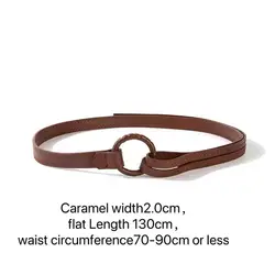 Elegant and Fashionable Women's Woven Rope Waist Belt in a Variety of Colors - 130cm (BZ2.0 - caramel)