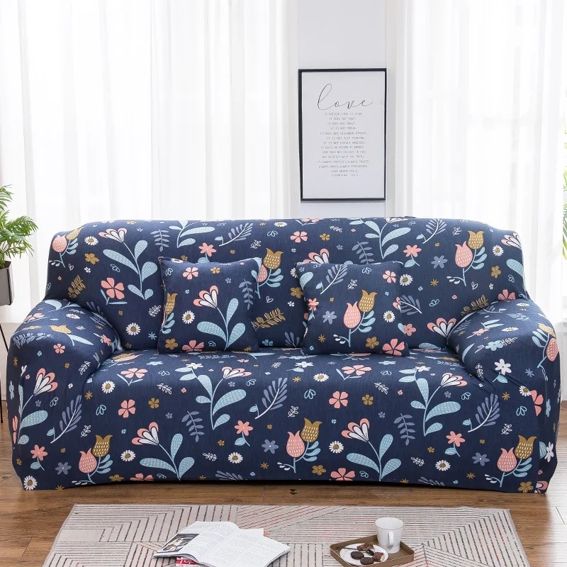 Elegant Floral Sofa Cover – Stretchable Slipcover for Home and Office Decor