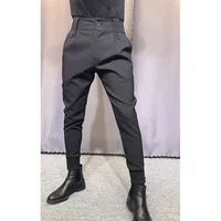 2024 Spring Summer Men Suit Pants Fashion Casual Business Pants Men Slim Fit Ankle Length Office Trousers Men Dress Pants F51 2