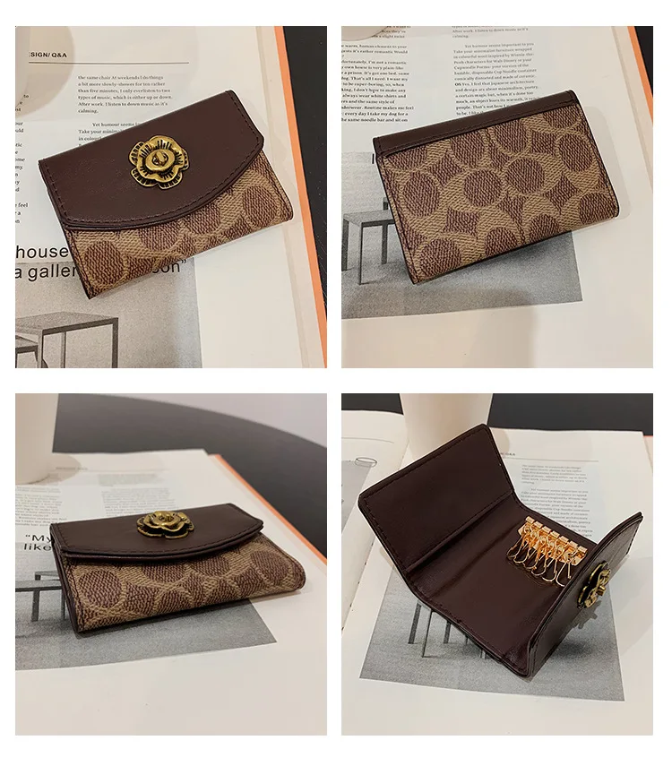Fashionable Korean Casual Keychain Bag Compact Simple Large Capacity Multifunctional Keychain Storage Bag