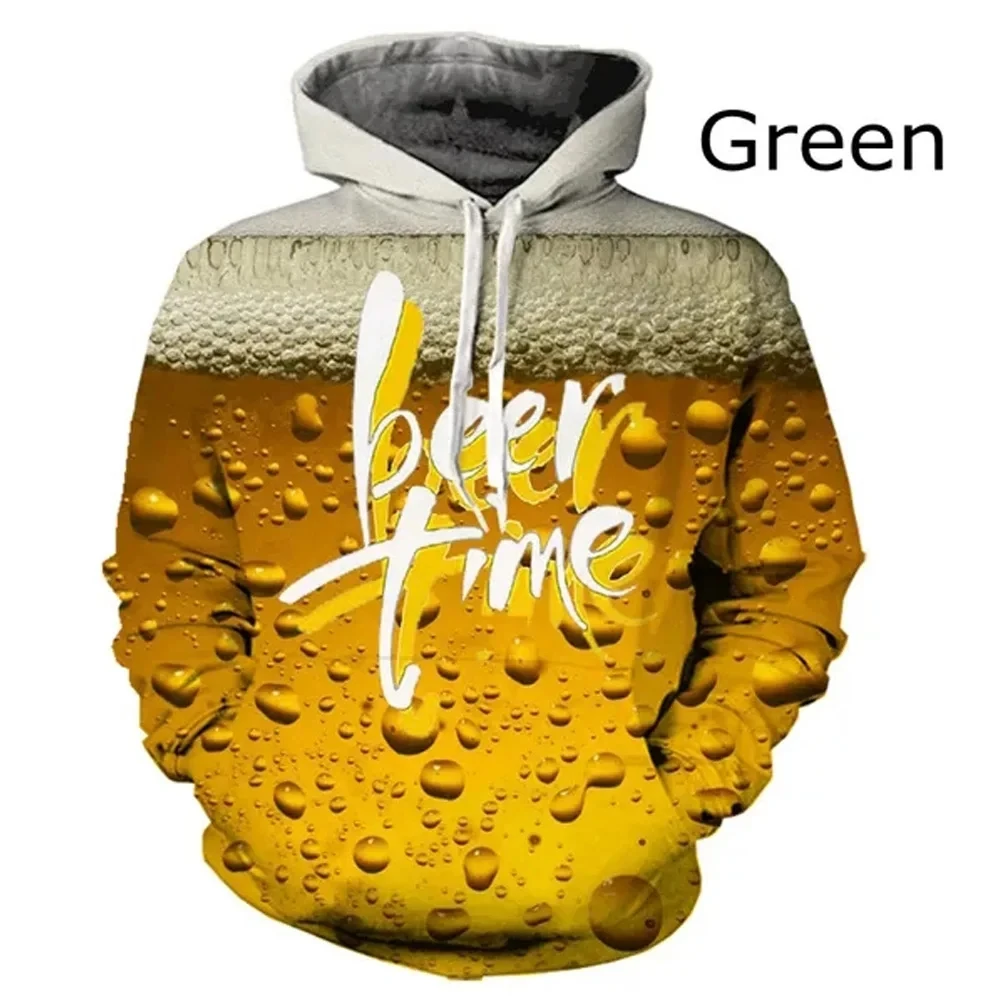 Men's Fashion 3D Hooded Sweater Lamian Noodles food Hamburger And Potato Chips Printed Loose Hooded Sweatshirt Casual Pullover
