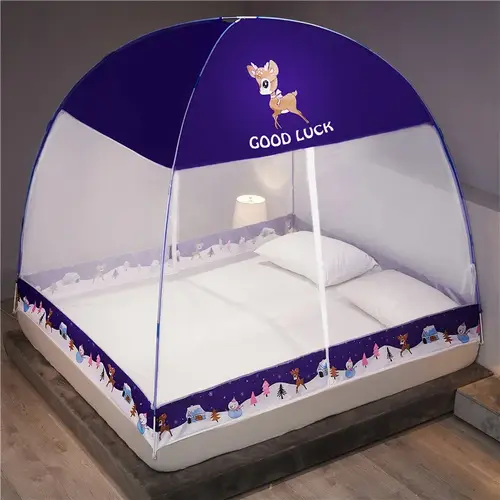 1pc 360°Coverage Thickened/encrypted New Cartoon Double Door Mongolian Yurt Mosquito Net,  Foldable Mosquito Net No Installation - Image 16