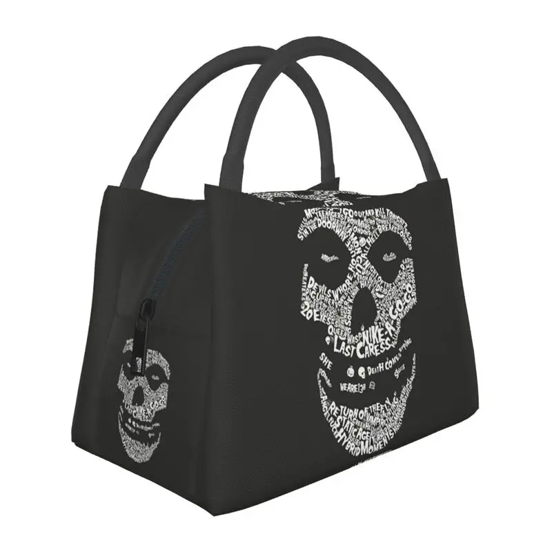 

Horror Punk Rock Band Misfits Insulated Lunch Bags for School Office Portable Thermal Cooler Bento Box Women