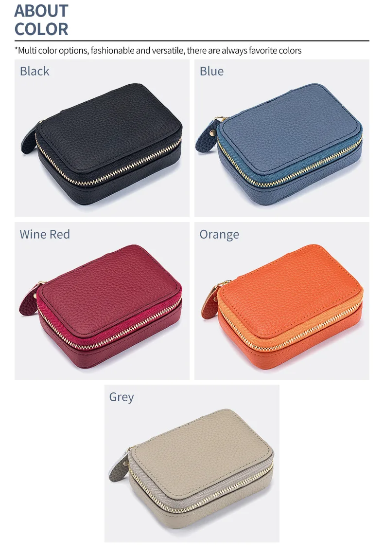 Lipsticks Case with Built-In Mirror Mini Cosmetic Bag Zipper Makeup Organizer Coin Pouch Travel Contact Lens Case Lipstick Purse
