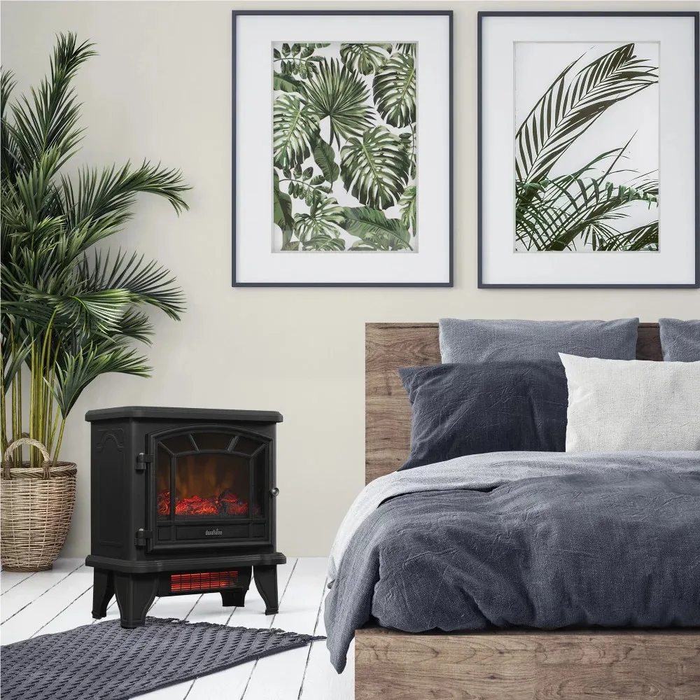 2023 New Duraflame® Infrared Quartz Electric Fireplace Stove Heater, Black  - AliExpress