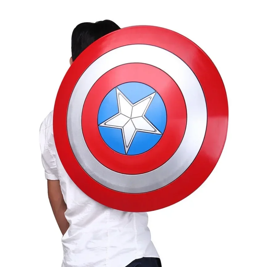 Superhero Cosplay Shield Superhero Cosplay Props 60cm 1/1 scale Superhero Captain America Shield model ABS For Movie Cosplay Costume party Anime stage show Halloween Gift