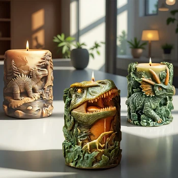 3D Dinosaur Candle Molds 1