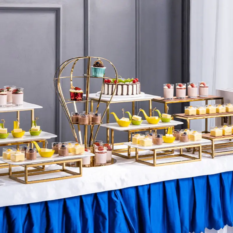 Wedding Cake Stand Food Bread Flower Dessert Holder Meeting Tea CupCake Stand Banquet Store Opening Candy Rack