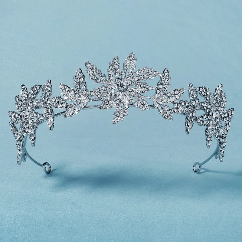 Dame Freiheit Tiara Cosplay Party Krone Silber und Gold funkelnden Strass Hochzeit Krone Braut Kopfschmuck Kleid Accessoires – Detail 3