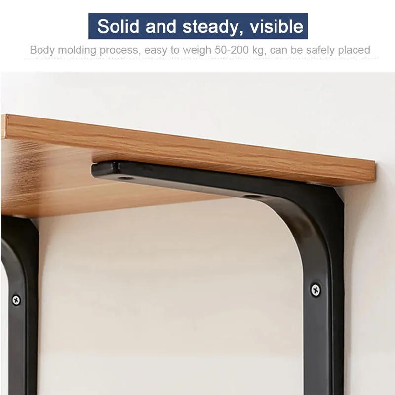 Shelf Bracket L-shaped Floating Wall Shelves Stainless Steel Bore Stand Support Hardware Home