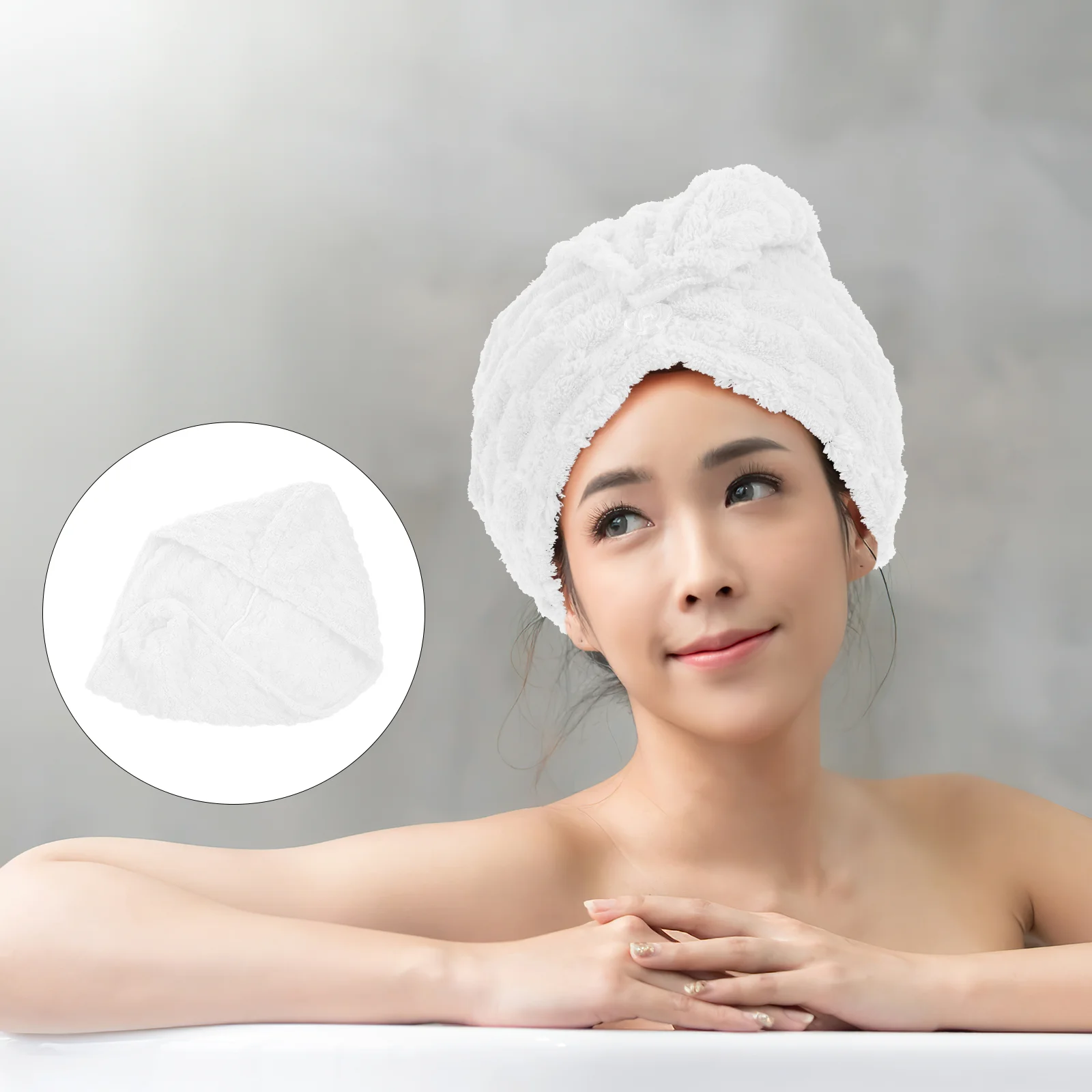 

No Shedding Dry Hair Cap Women's Washcloths Cloud Velvet Rapid Drying Towel for