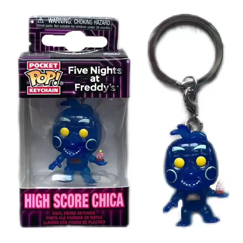 Funko Pop Five Nights At Freddy'S High Score Chica Pizzeria Simulator Rockstar Freddy Pocket Pop Portachiavi Vinyl Figure Toys