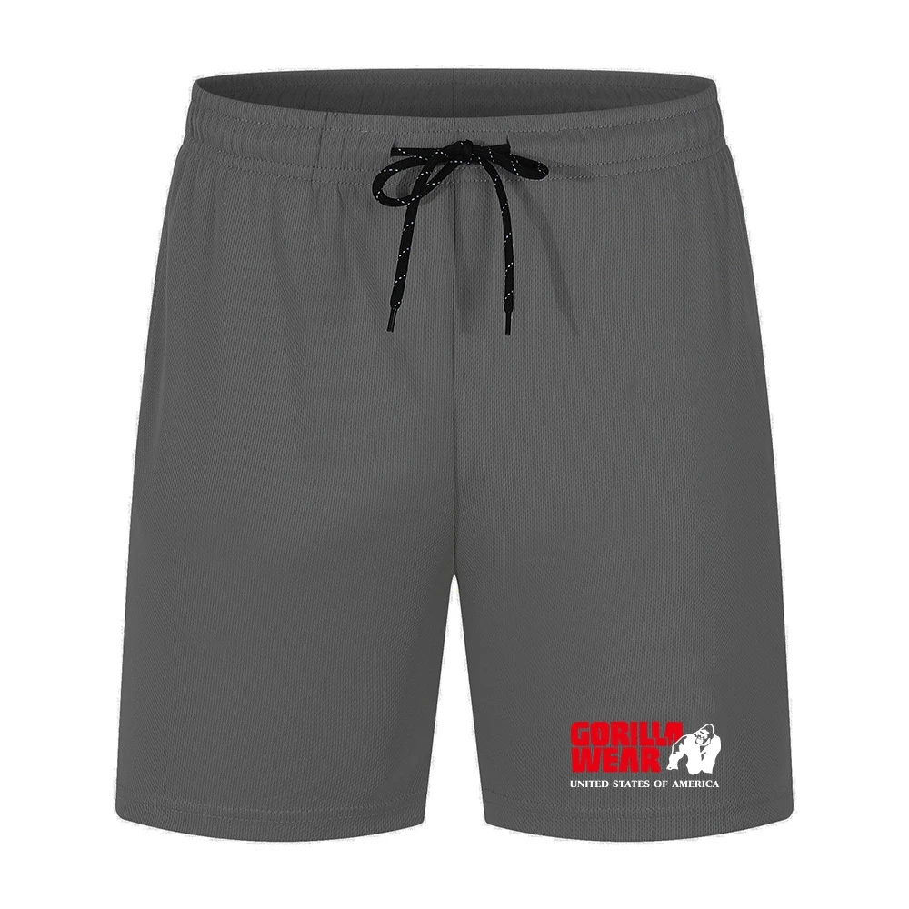 New Shorts For Men Fitness Bodybuilding Man Summer Gyms Workout Men's Mesh Quick Dry Sport Pant Gorilla Sportswear 3