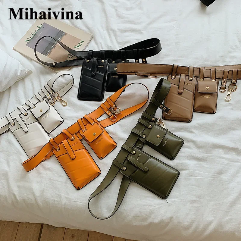 

Нагрудная сумка на пояс, модная сумка через плечо, сумка Mihaivina, женская сумка для телефона, Женская Роскошная Кожаная поясная сумка