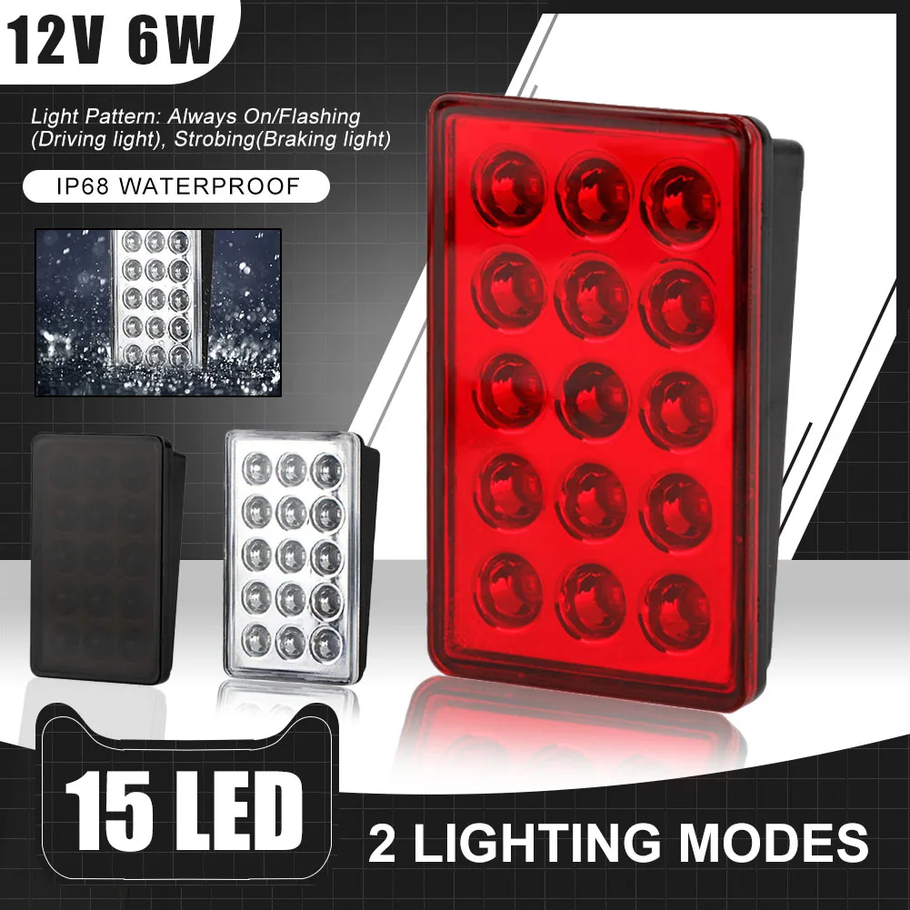 

Car Led Brake Pilot Lights 15LEDs Rear Tail Lights Auto Warning Reverse Stop Safety Flashing Indicator Lamps Car Accessories