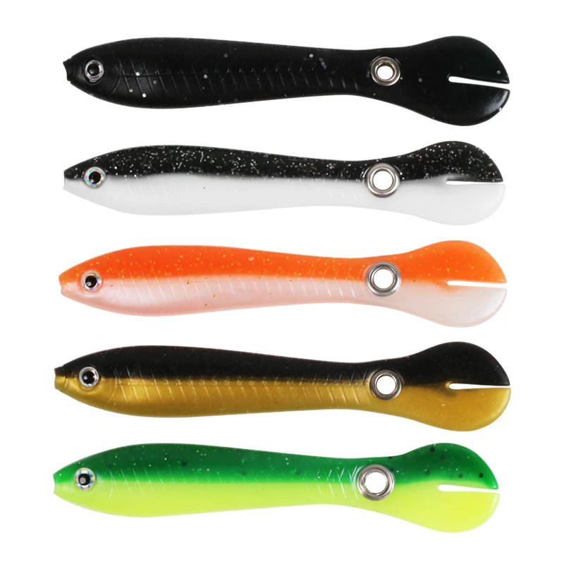 (h) - Obsessão 6g 10cm 1 pçs loach iscas bass pike truta suave isca de pesca saltando simulação isca biônico silicone cauda wobbler iscas