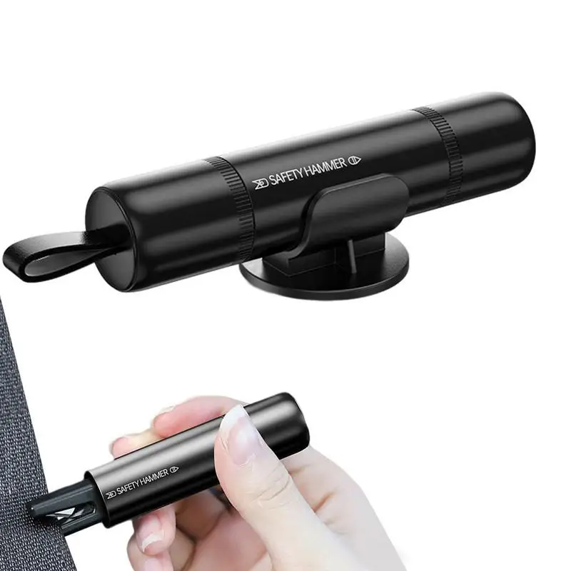 Car Safety Hammer With Seat Belt Cutter 2-in-1 Window Glass Breaker Compact Emergency Hammer For Auto Life-saving Rescue Tool