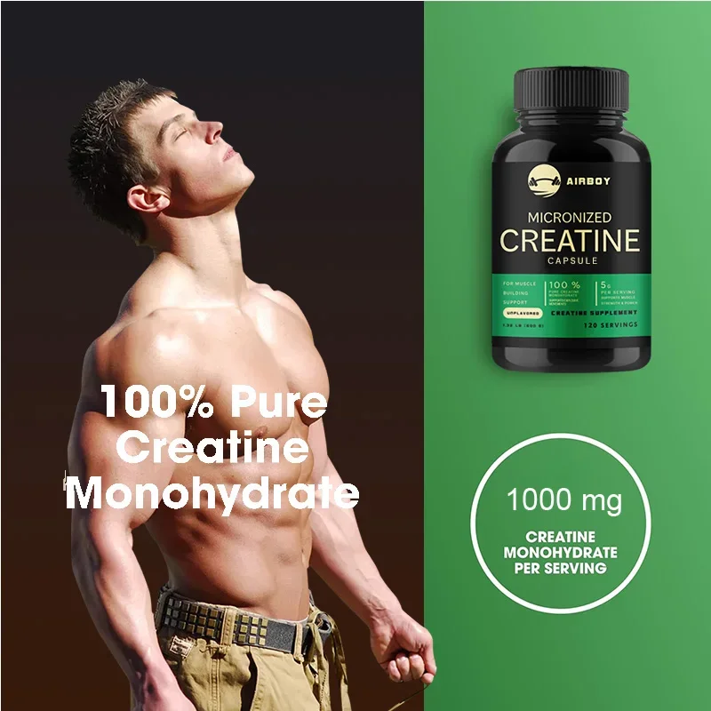Micronized Creatine Capsules for Muscle Endurance Build Muscle & Enhance Performance creatine monohydrate capsule