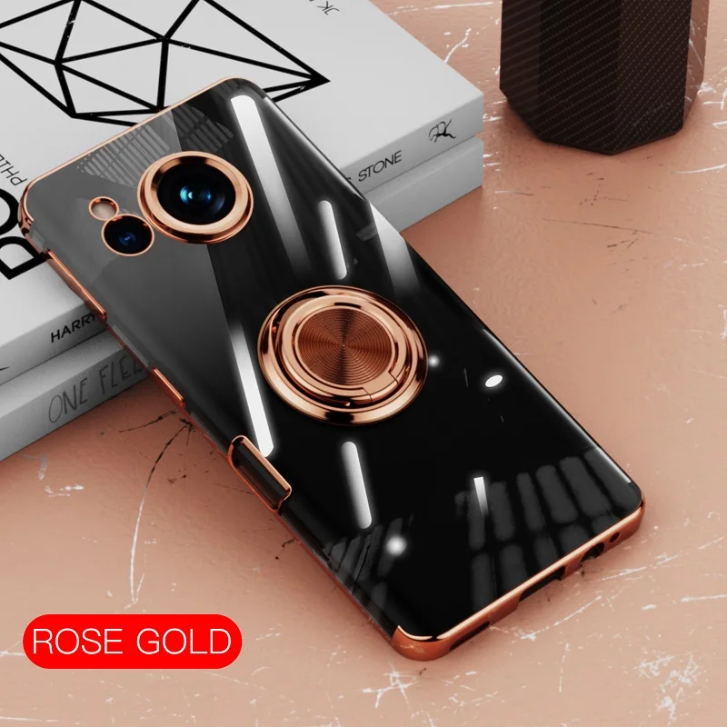 Clear Cover with Soft Transparent Back and Ring Stand