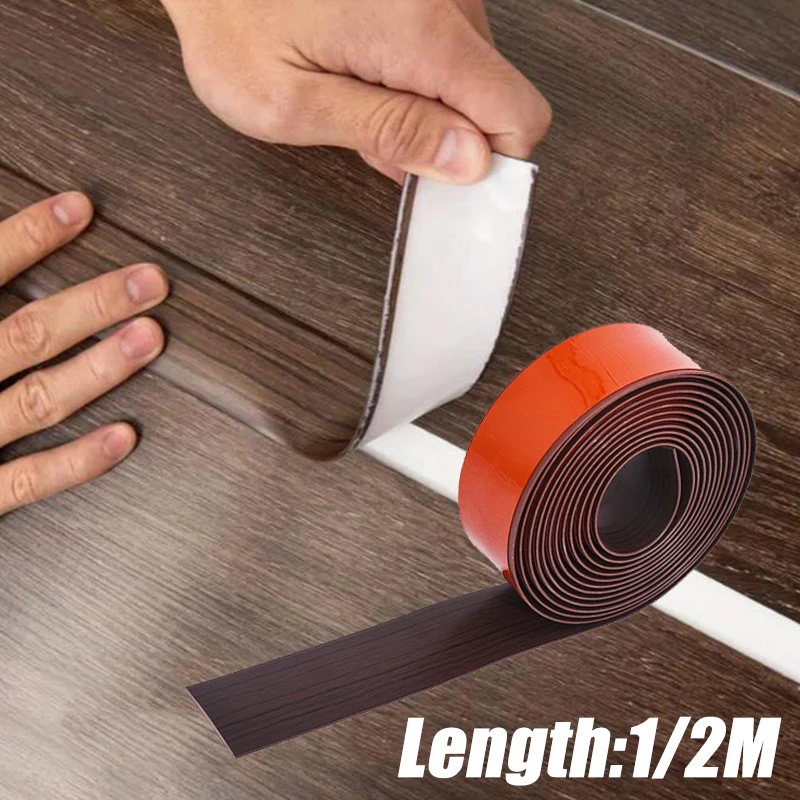 1pc 1m/2m Self-adhesive Floor Cover Strips Carpet Edge Trim Strip Floor Transition Door Threshold Gaps Door Bottom Sealing Strip