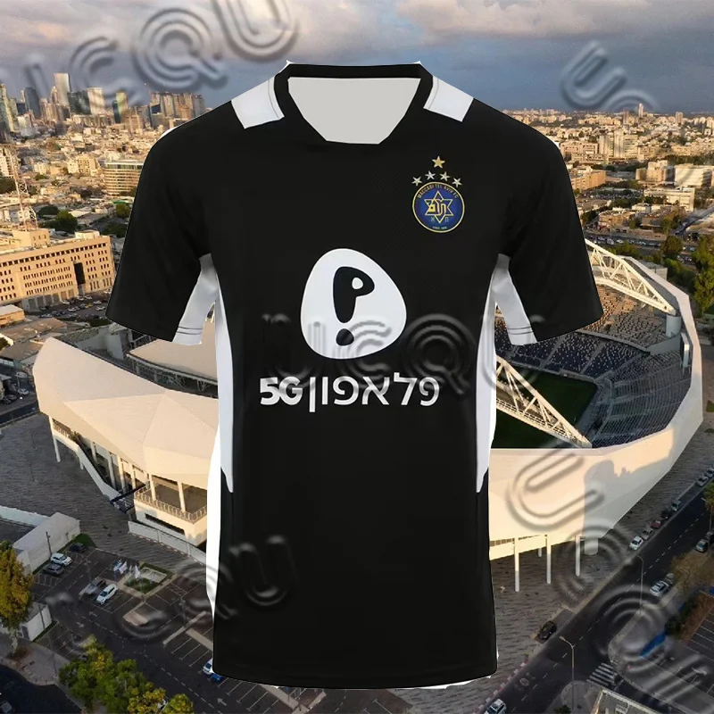 25-26 Tel Aviv Maccabi Home And Away Football Jerseys Fashion Quick Drying Casual Sports T-shirts Breathable Short Sleeves 3