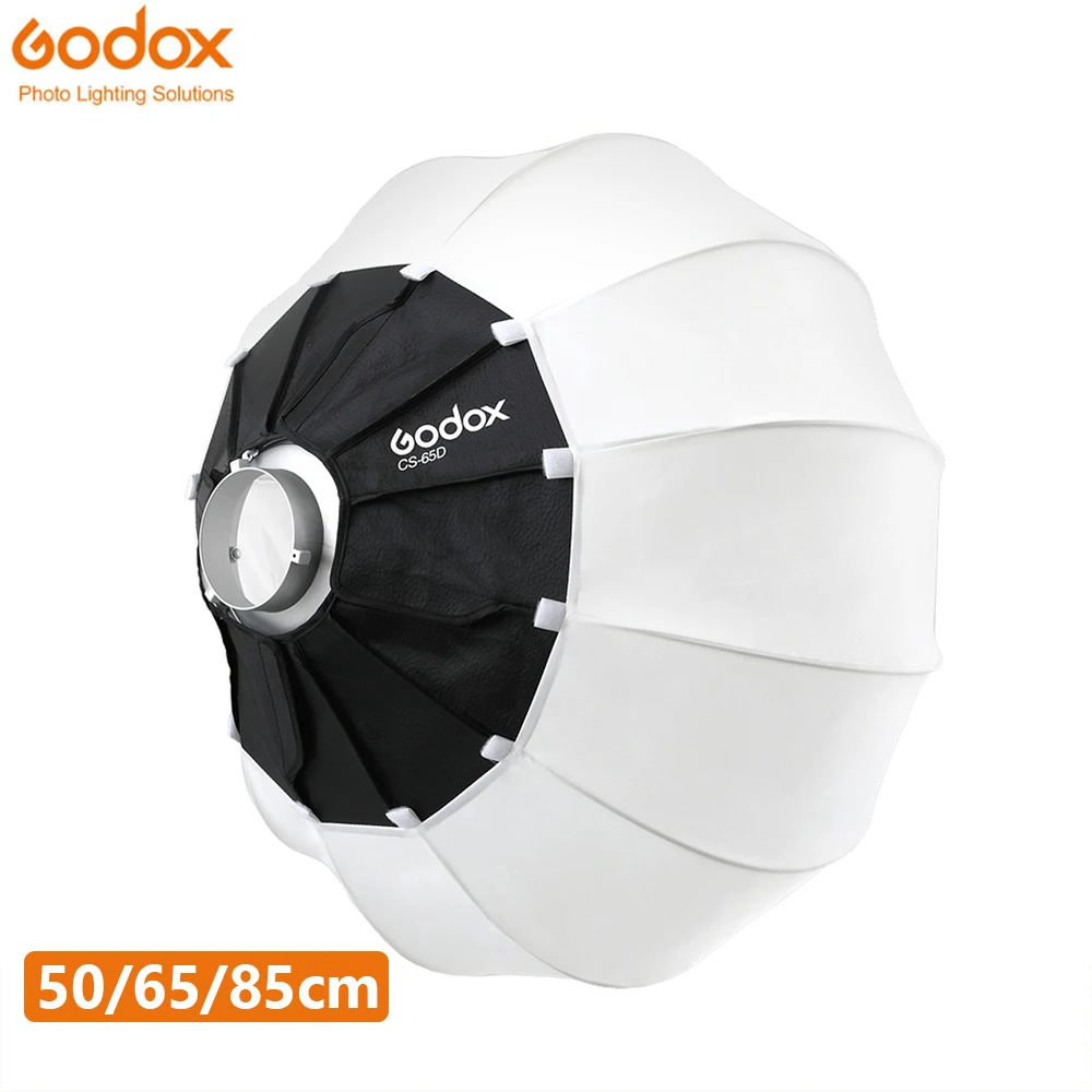 

Godox CS-50D 50cm CS-65D 65cm CS-85D 85cm Lantern Quick-install Portable Round Shape Softbox Light for Bowens Mount Studio Flash