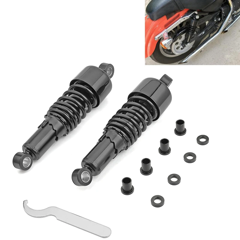

Motorcycle Accessories Gloss Black 10.5" Lowering Shock Absorber For 1980-2023 Harley Davidson Touring FLT FLHT FLHR FLTR FLHX