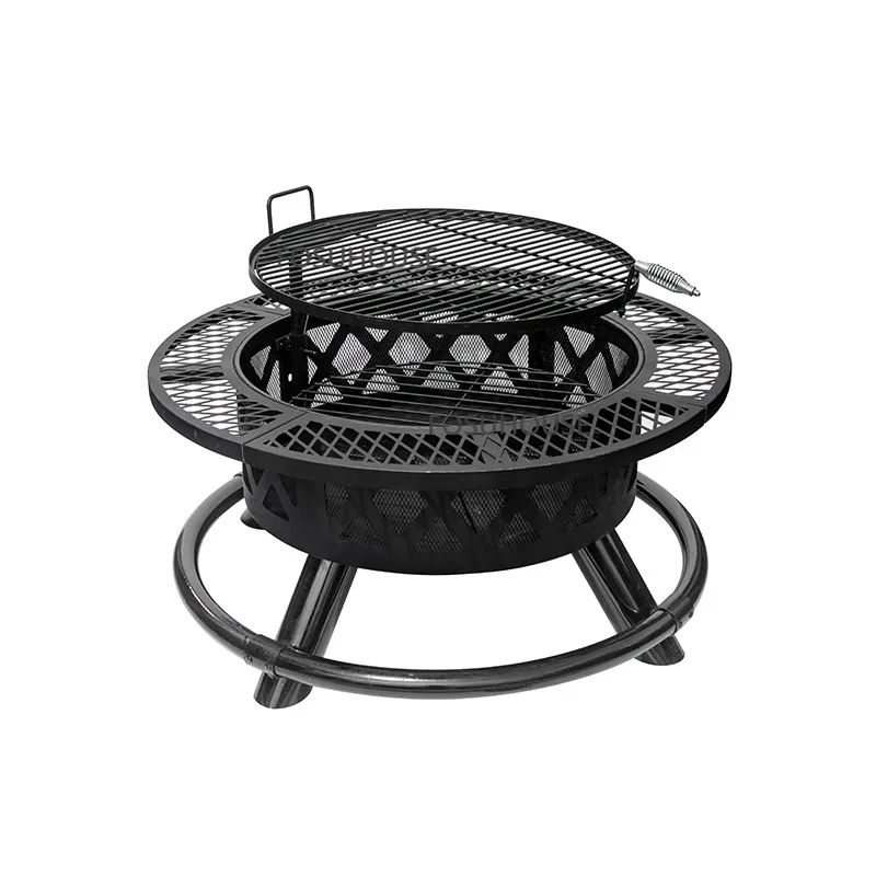 Iron Fire Pits For Courtyard Outdoor Heaters Winter Bonfire Oven Household Terrace Bake Stove Garden Terrace Outdoor Cage Stove