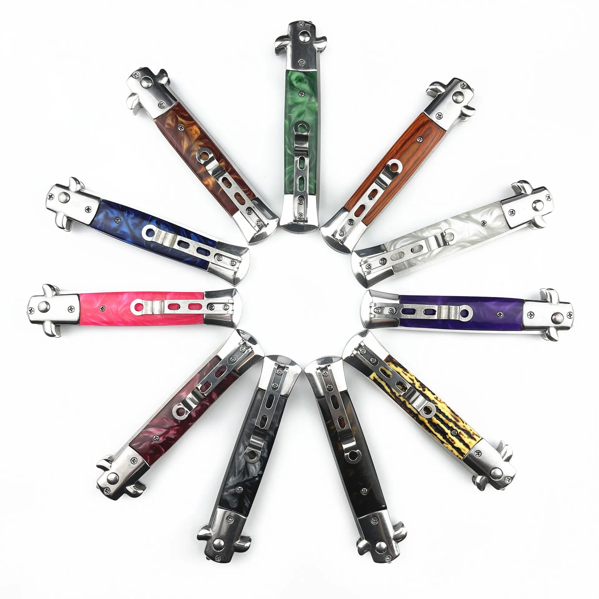 1pc Butterfly Comb Stainless Automatic Foldable Hair Trimmer Hair Razor