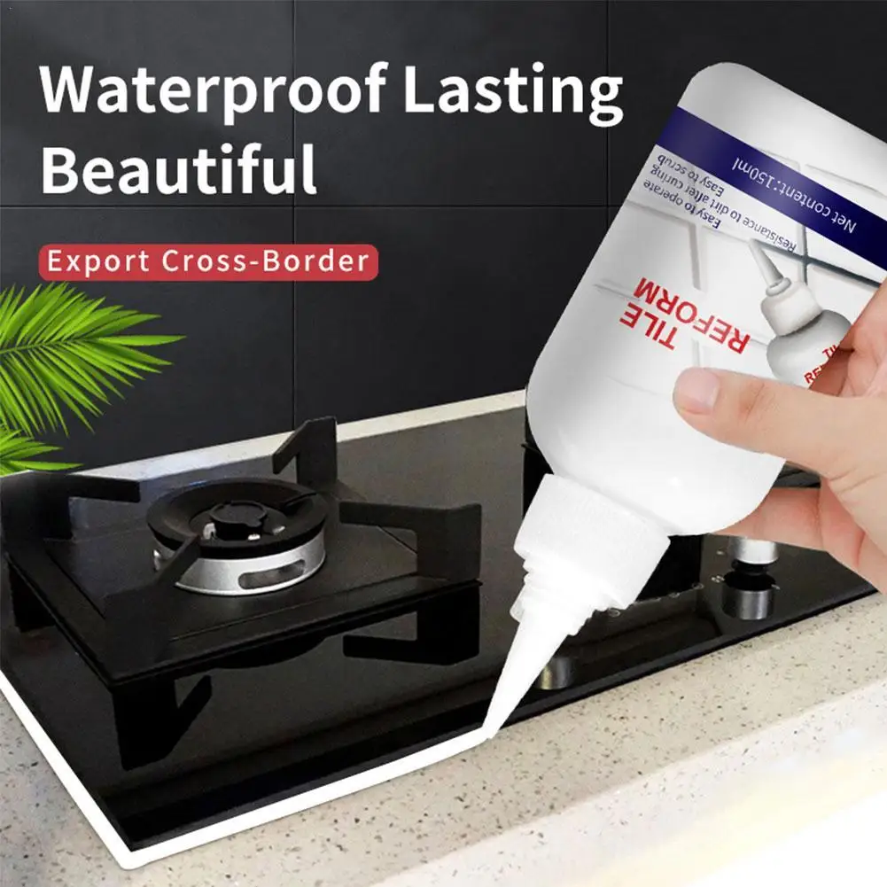 Tile gap filler Tile gap sealer Porcelain repair kit Ceramic repair paste Tile glaze repair paste Ceramic repair agent Tile repair kit Tile repair cream Ceramic tile repairing tool set Waterproof Tile Repair Filler Seam Beauty Agent Grout Tiling Tile Reviver Repair Ceramic Filler Refill Agent For Floor