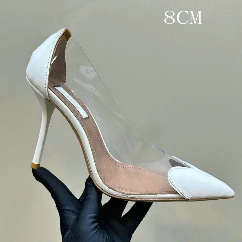 White 8CM Heel