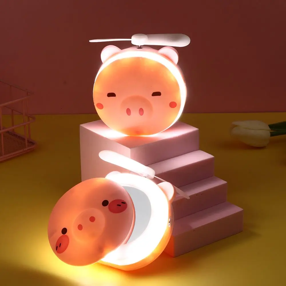 New-Cute-Bath-Tool-Rechargeable-Folding-Fan-Girls-Gift-LED-Light ...