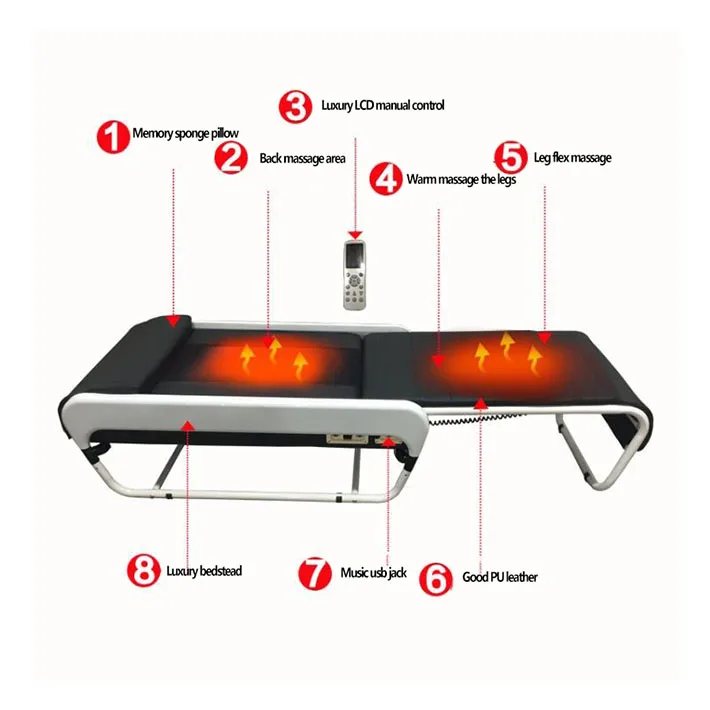 Folding electric beauty bed massage table for beauty salon Massage bed home tattoo eyelash body bed 5