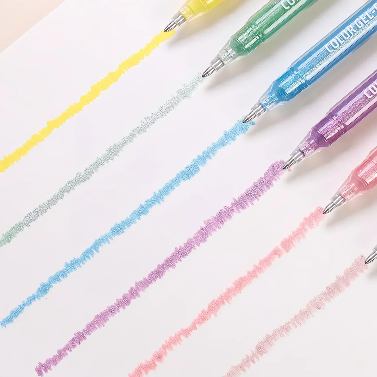 Super Flasheffec Gelstift, lebendige Farbvielfalt, glitzernde Gelstifte für Malbücher für Erwachsene, Zeichnen, Kritzeln, 1,0 mm Farbstifte – Detail 9
