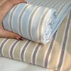 Pure Cotton Color Stripes Flat Sheet Soild Color Bed Linen Skin-friendly Adults Kids Room Bedsheet roupa de cama (No Pillowcase) 4