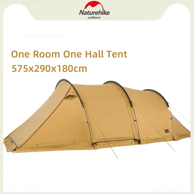 

Naturehike 1 Room & 1 Hall Tunnel Tent Camping Rainproof Sunscreen UPF50+Tent 14M² Large Space Outdoor Tent Multiple Build Modes