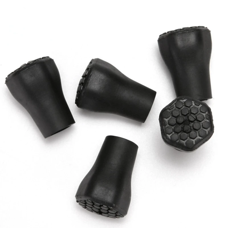 

1/4pcs Rubber Pad Cap Antiskid Walking Stick Crutch Cane Bottom Pads Cover Protector Climbing Hiking Trekking Pole Tip