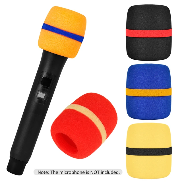 5 Pack microfono colorato copertura in spugna schiuma spessa copertura per microfono  microfono portatile parabrezza Mic per Karaoke DJ Performance sul palco -  AliExpress