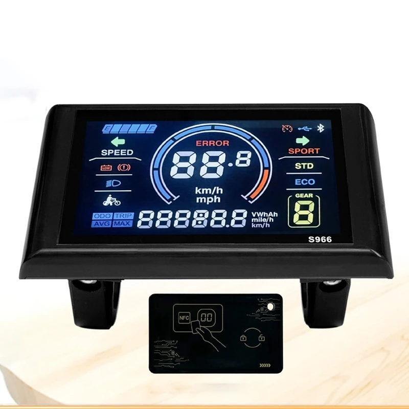 24-72V E-Bike LCD-S966 Colorful Display Control Panel NFC Function Electric Bicycle Accessories