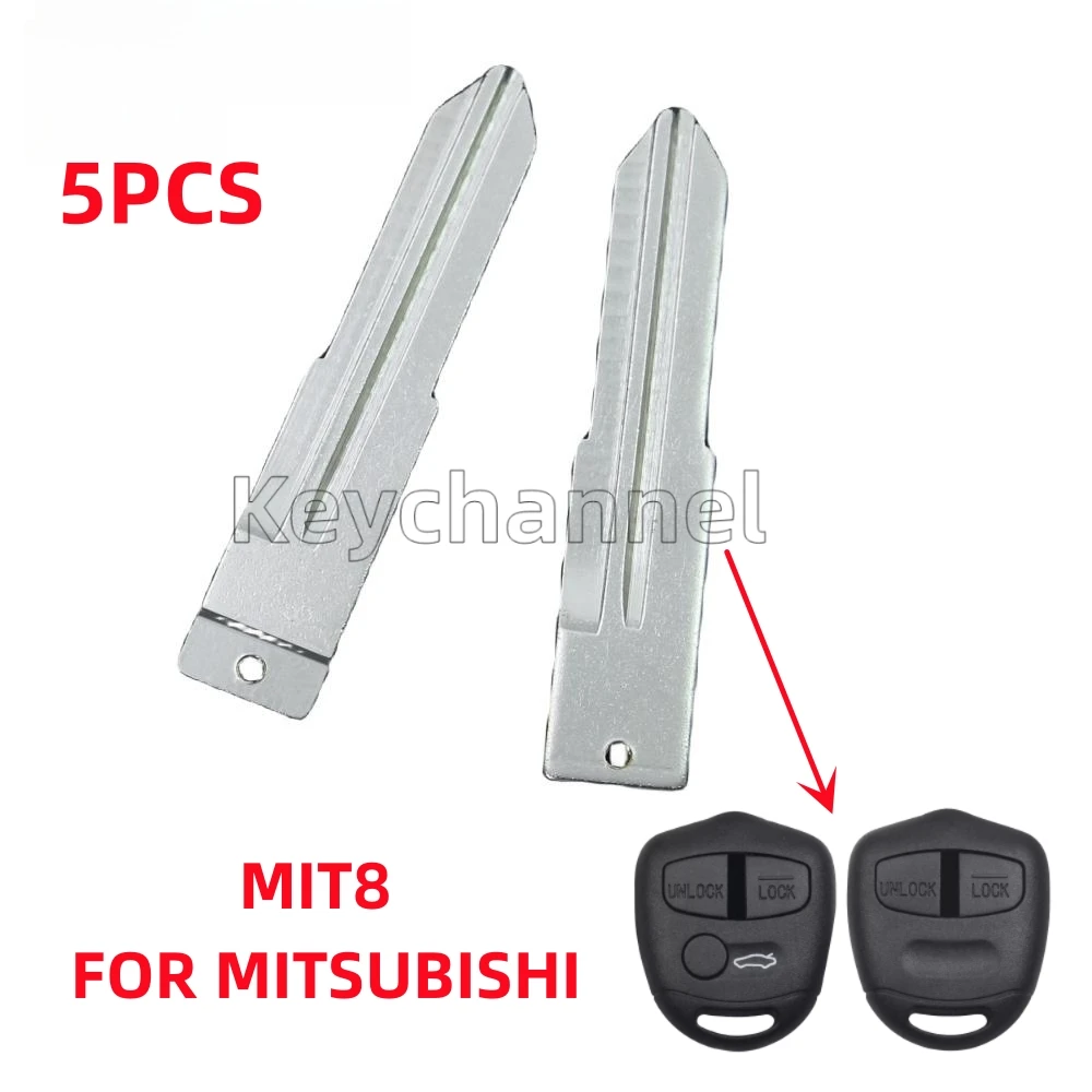 keychannel 5pcs/lot OEM Car Key Blade MIT8 MIT8FH Remote Flip Key Blade for Mitsubishi Montero Lancer Pajero Colt Triton Shogun